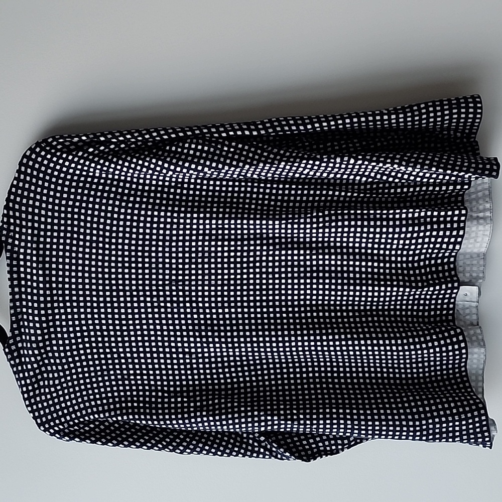 Marina Sport by Marina Rinaldi Fine Knit Cotton Modal Checkered Cardigan - Picture 6 of 7